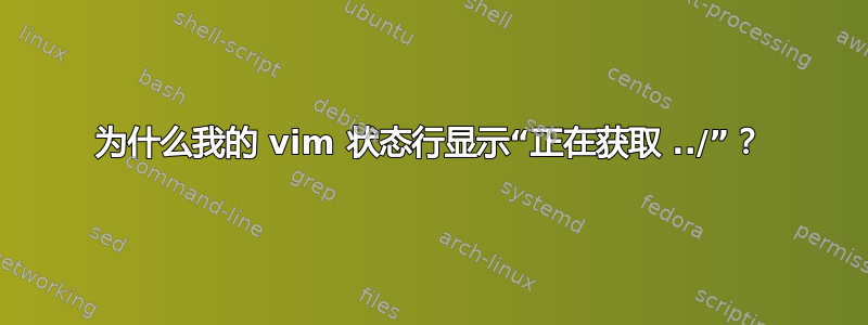 为什么我的 vim 状态行显示“正在获取 ../”？