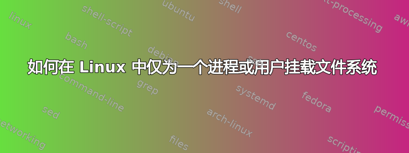 如何在 Linux 中仅为一个进程或用户挂载文件系统