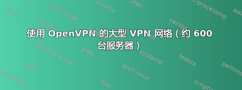 使用 OpenVPN 的大型 VPN 网络（约 600 台服务器）