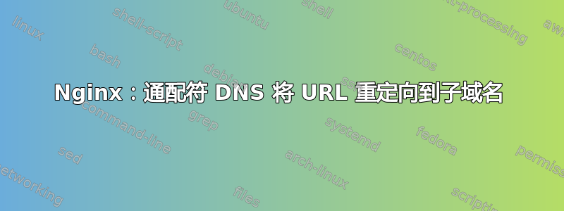 Nginx：通配符 DNS 将 URL 重定向到子域名