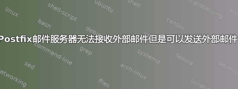 Postfix邮件服务器无法接收外部邮件但是可以发送外部邮件