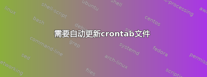 需要自动更新crontab文件