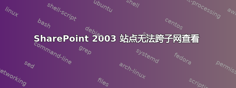 SharePoint 2003 站点无法跨子网查看