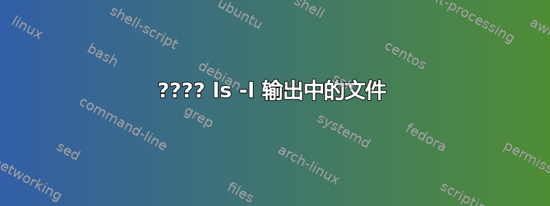 ???? ls -l 输出中的文件