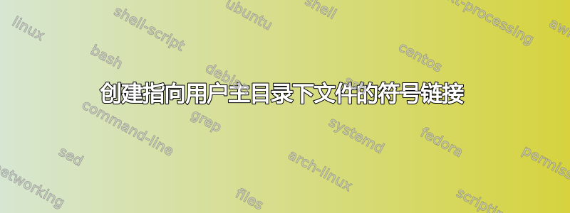 创建指向用户主目录下文件的符号链接