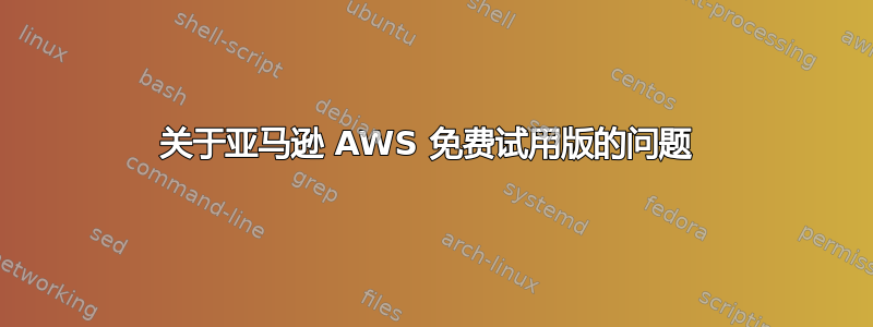 关于亚马逊 AWS 免费试用版的问题 