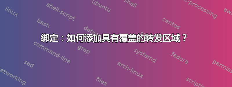 绑定：如何添加具有覆盖的转发区域？