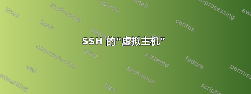 SSH 的“虚拟主机”