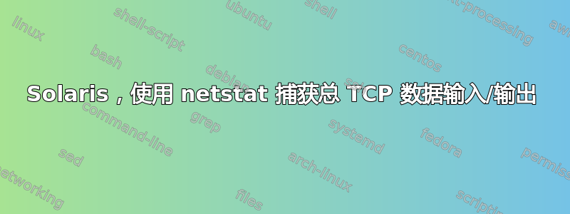 Solaris，使用 netstat 捕获总 TCP 数据输入/输出