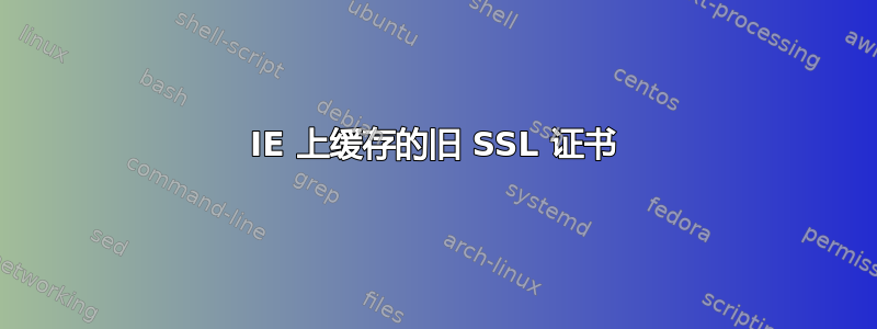 IE 上缓存的旧 SSL 证书