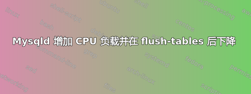 Mysqld 增加 CPU 负载并在 flush-tables 后下降