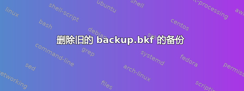 删除旧的 backup.bkf 的备份