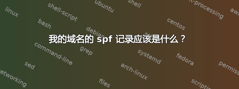 我的域名的 spf 记录应该是什么？