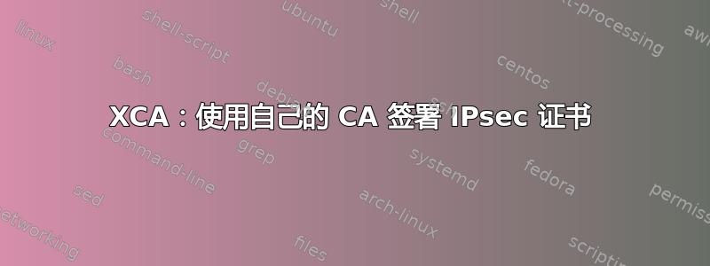 XCA：使用自己的 CA 签署 IPsec 证书