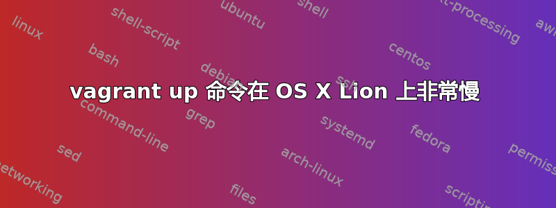 vagrant up 命令在 OS X Lion 上非常慢