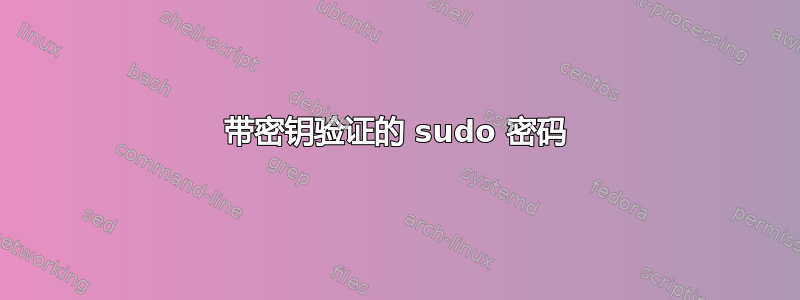 带密钥验证的 sudo 密码