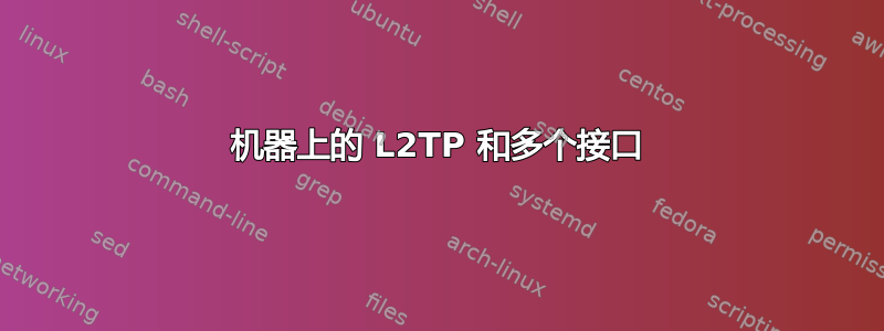 机器上的 L2TP 和多个接口