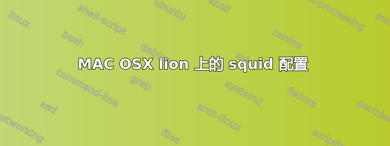 MAC OSX lion 上的 squid 配置