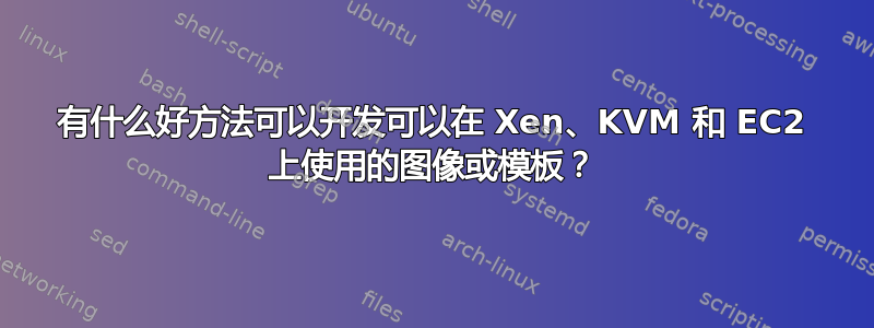 有什么好方法可以开发可以在 Xen、KVM 和 EC2 上使用的图像或模板？