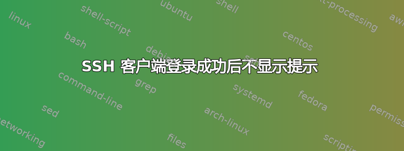 SSH 客户端登录成功后不显示提示