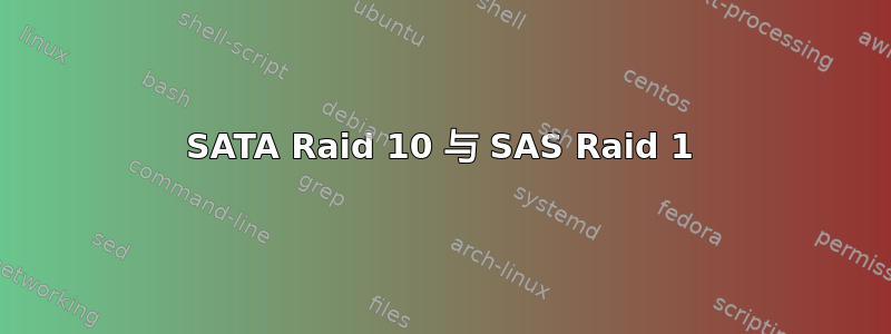 SATA Raid 10 与 SAS Raid 1