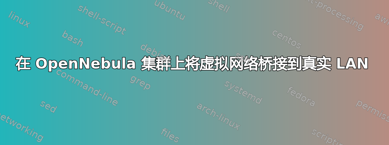 在 OpenNebula 集群上将虚拟网络桥接到真实 LAN