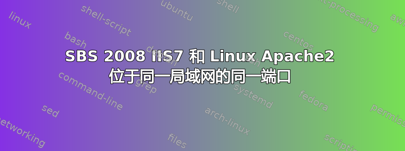 SBS 2008 IIS7 和 Linux Apache2 位于同一局域网的同一端口