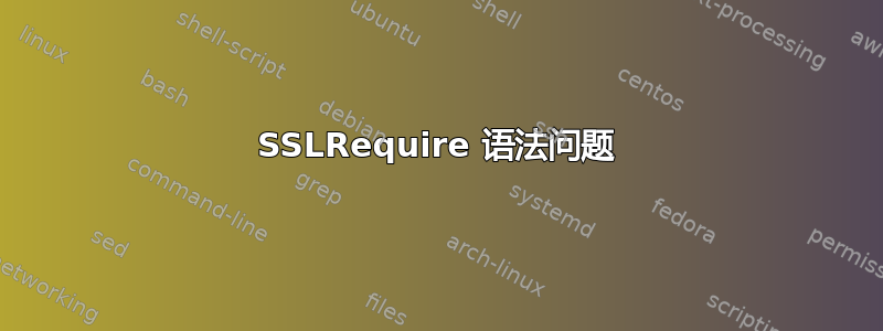 SSLRequire 语法问题