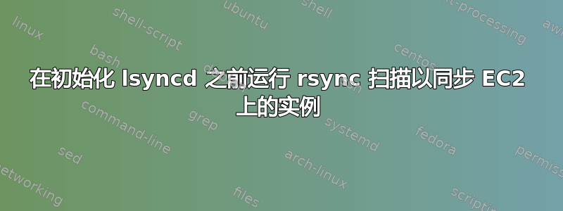 在初始化 lsyncd 之前运行 rsync 扫描以同步 EC2 上的实例