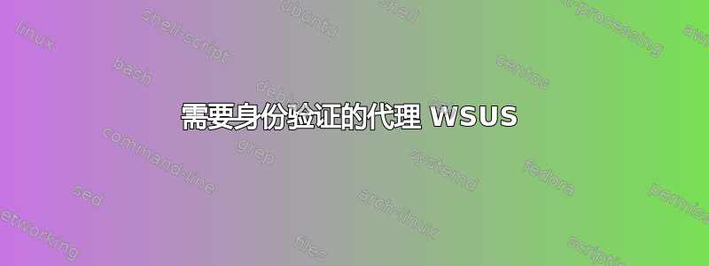 需要身份验证的代理 WSUS