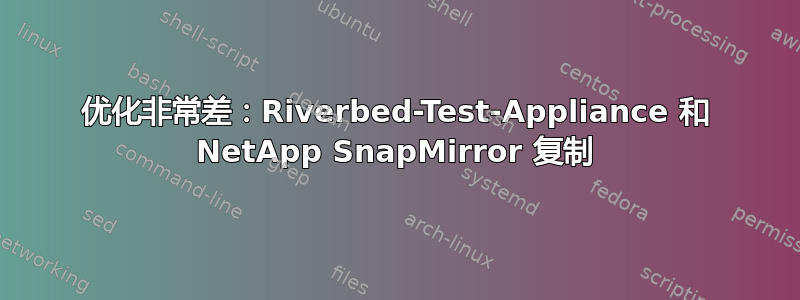 优化非常差：Riverbed-Test-Appliance 和 NetApp SnapMirror 复制