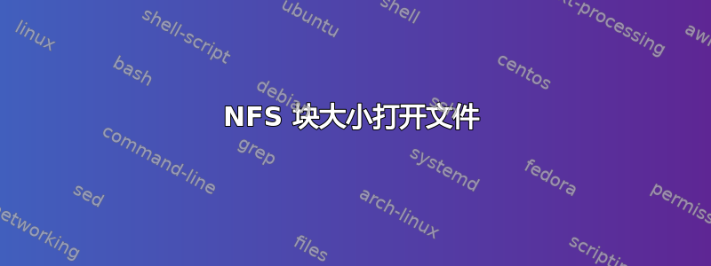 NFS 块大小打开文件