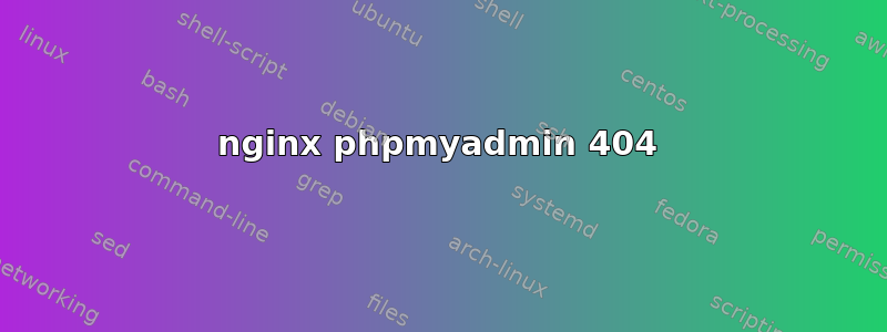 nginx phpmyadmin 404