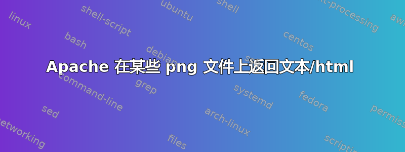 Apache 在某些 png 文件上返回文本/html