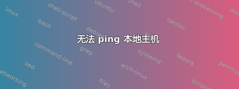 无法 ping 本地主机