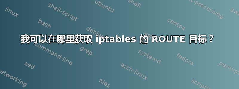 我可以在哪里获取 iptables 的 ROUTE 目标？