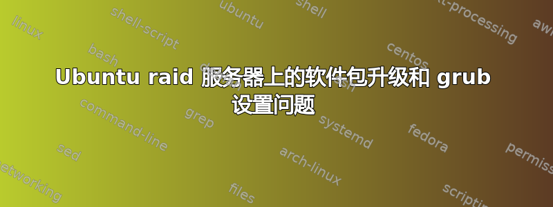 Ubuntu raid 服务器上的软件包升级和 grub 设置问题