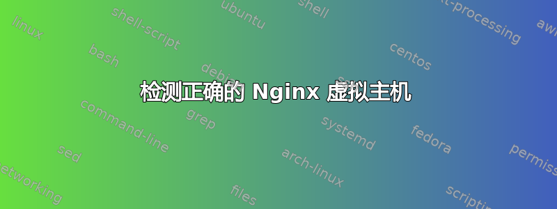 检测正确的 Nginx 虚拟主机