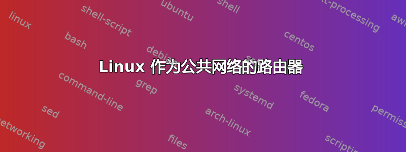 Linux 作为公共网络的路由器