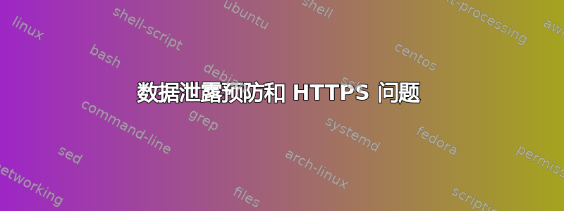 数据泄露预防和 HTTPS 问题