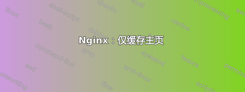 Nginx：仅缓存主页