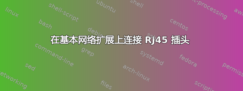 在基本网络扩展上连接 RJ45 插头