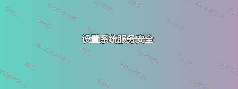 设置系统服务安全