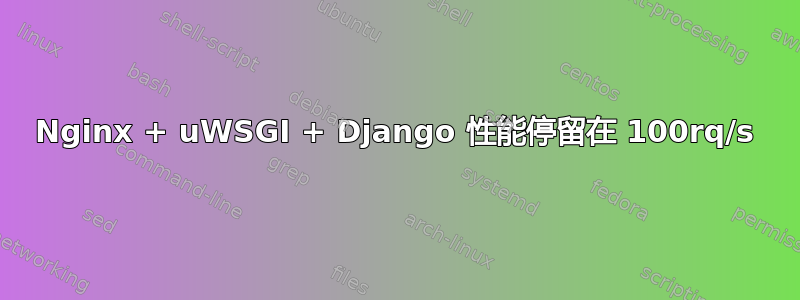 Nginx + uWSGI + Django 性能停留在 100rq/s