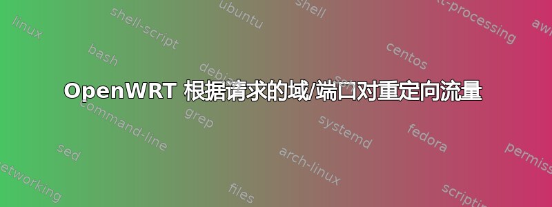 OpenWRT 根据请求的域/端口对重定向流量