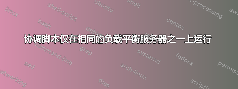 协调脚本仅在相同的负载平衡服务器之一上运行