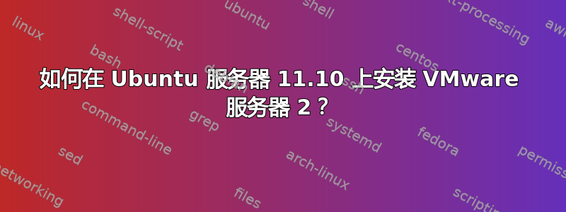 如何在 Ubuntu 服务器 11.10 上安装 VMware 服务器 2？