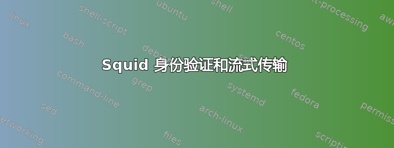 Squid 身份验证和流式传输