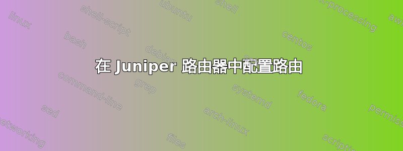 在 Juniper 路由器中配置路由