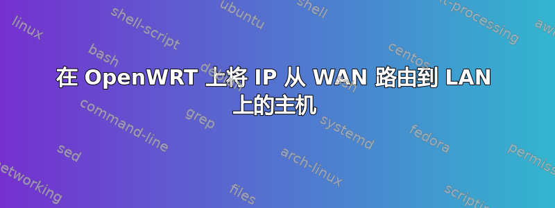 在 OpenWRT 上将 IP 从 WAN 路由到 LAN 上的主机